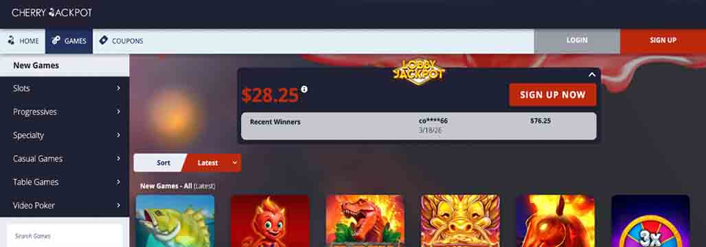 Cherry Jackpot BAnner